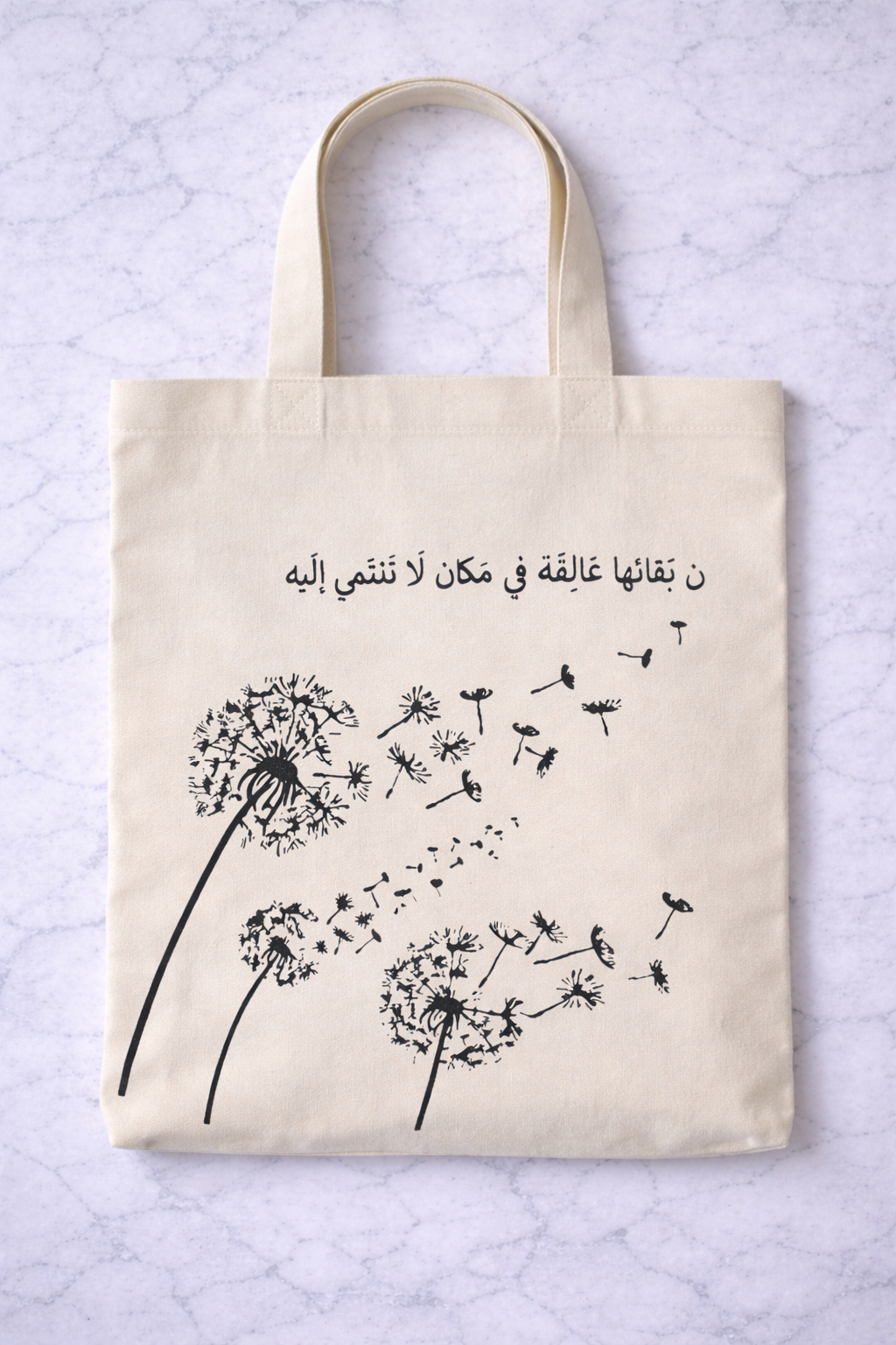 Canvas tas paardenbloem